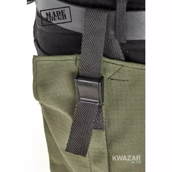 canvas side opening leggings side strap